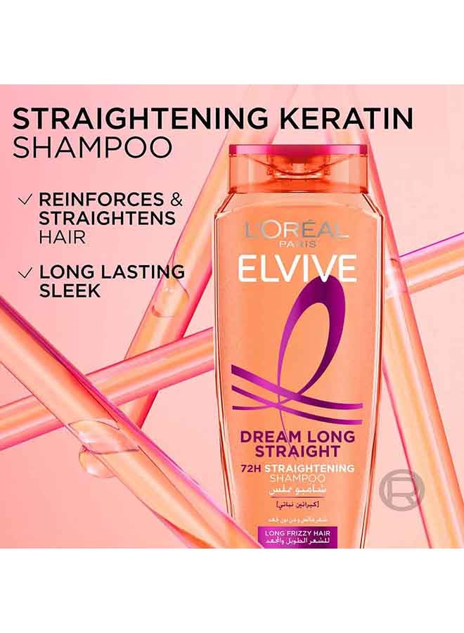 L'OREAL PARIS Elvive Dream Long Straightening Keratin Shampoo 400ml, Packaging Might Vary 400ml - Image 5