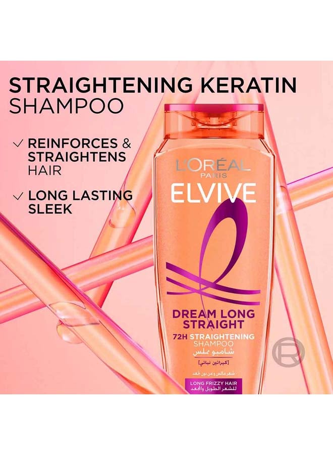 L'OREAL PARIS Elvive Dream Long Straightening Keratin Shampoo 400ml, Packaging Might Vary 400ml - Image 5