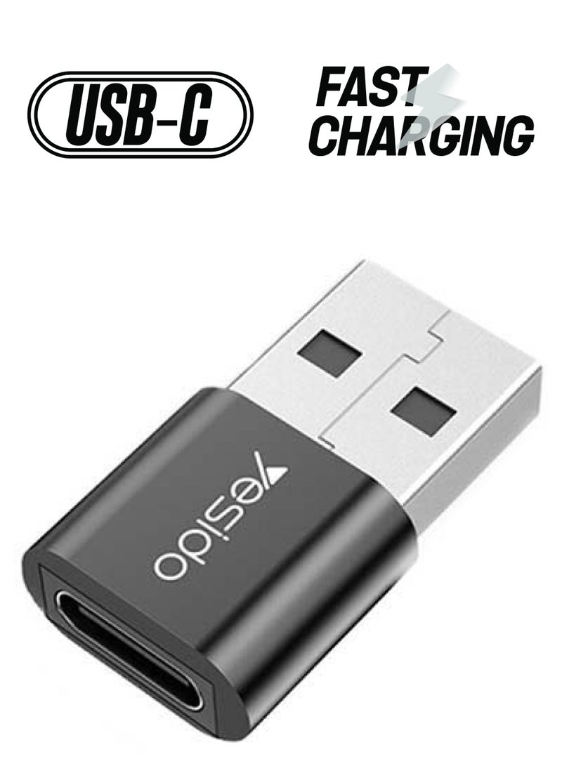 Yesido GS09 Type-C To USB Adapter black  - Image 1