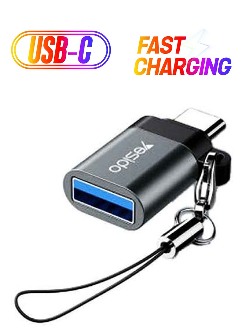 Yesido Type-C USB 3.0 Fast OTG Adapter Black  - Image 1