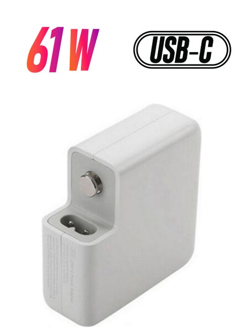 61W Usb Type-C Power Adapter Charger Macbook Pro 13 Inch Usb Type-C Charging Adapter White