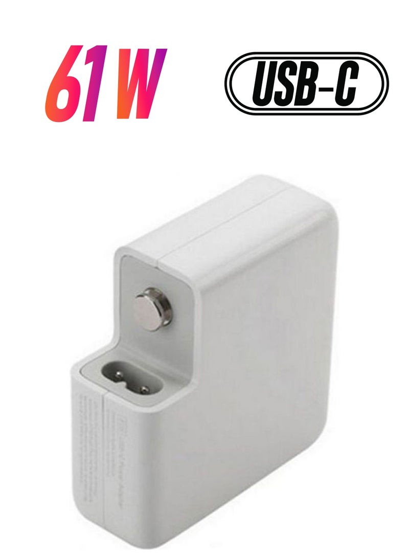 Generic - 61W Usb Type-C Power Adapter Charger Macbook Pro 13 Inch Usb Type-C Charging Adapter White - Image 1