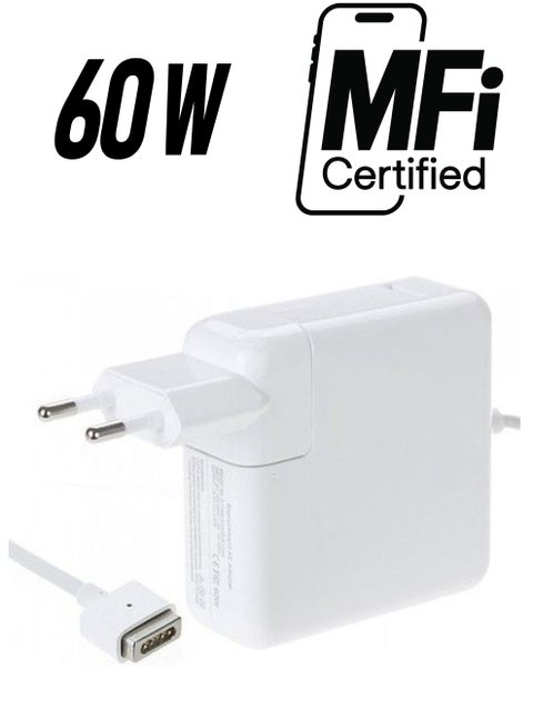 60W Replacement Magsafe Ac Power Adapter Charger For 13 Macbook Pro Eu Plug 16.5V 3.6 White