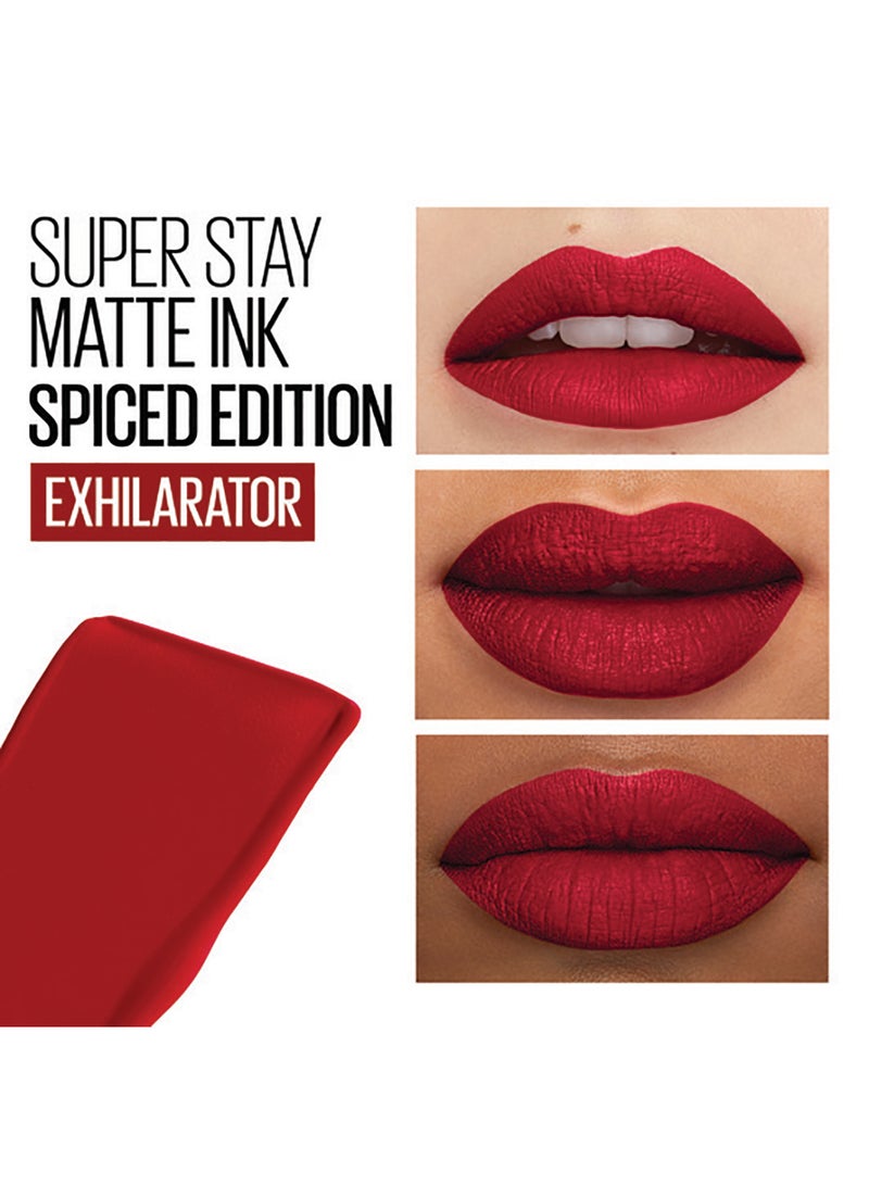 Maybelline New York Superstay Matte Ink Liquid Spiced Lipstick - 340 Exhilarator 340 Exhilarator - Image 4