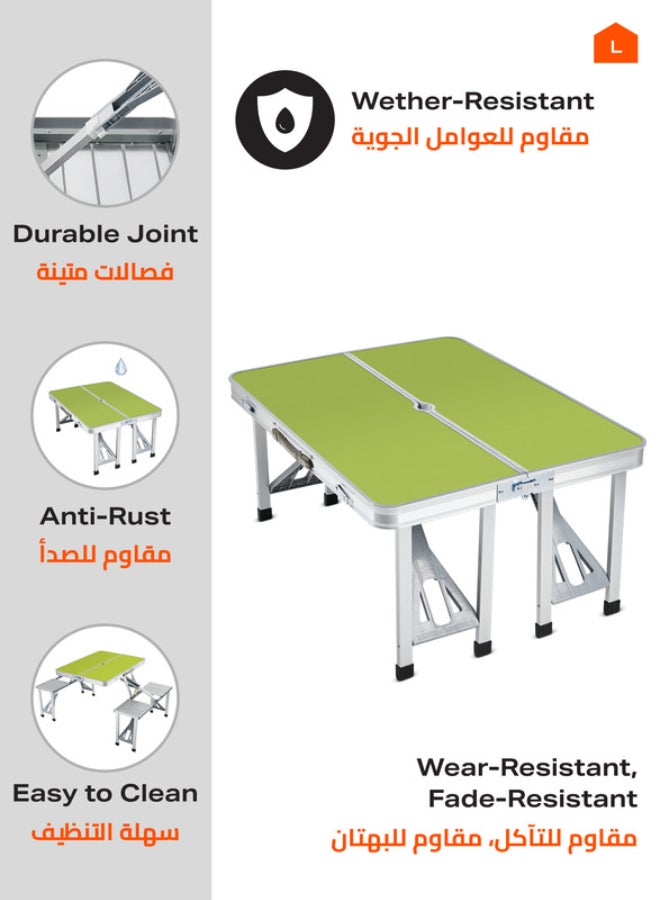 LAWAZIM - 4-Seat Folding Table Multicolour - Image 1