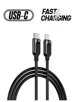 JOYROOM PD Fast Charging Cable 8 Pin To USB-C Black  - Image 1