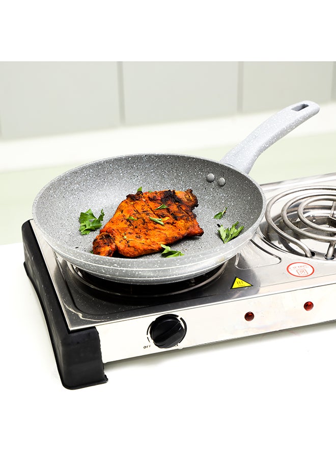 رويال فورد مقلاة مطلية بالجرانيت مع غطاء رمادي 22 X 4.5سم - Image 5