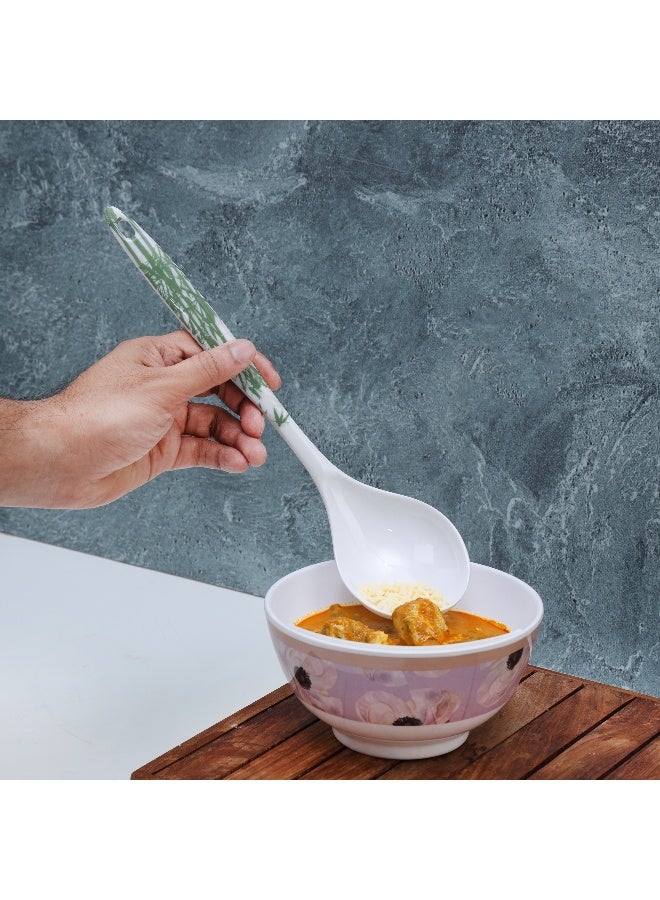 Royalford Premium Quality Melamine Serverware Serving Spoon 30Cm White 29.5x5x7cm  - Image 1