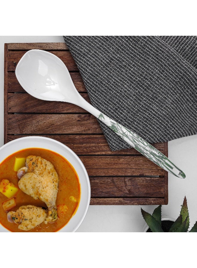 Royalford Premium Quality Melamine Serverware Serving Spoon 30Cm White 29.5x5x7cm  - Image 3