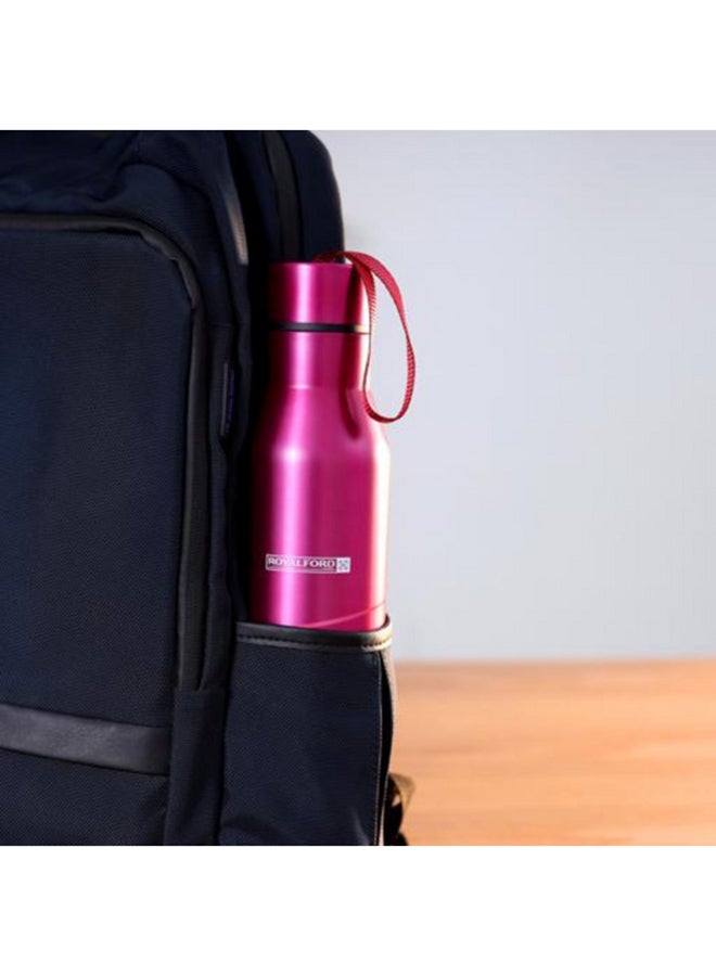 رويال فورد زجاجة مفرغة بجدار مزدوج من الاستانلس ستيل وردي 7.7x31.4x5.5سم - Image 4