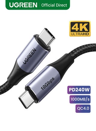 240W 1M USB C Cable Type C 10Gbps Data Transfer 4K At60Hz Video Output USB C 3.2 For iPhone 16 15 Pro Series Laptop iPad MacBook Pro Air Matebook iPad Pro Galaxy S24 S23 Ultra PS5 Drone TV Black - pnsku/N46345051A/45/_/1716193190/14ea9db1-c001-4a77-abd8-03c251b71c61