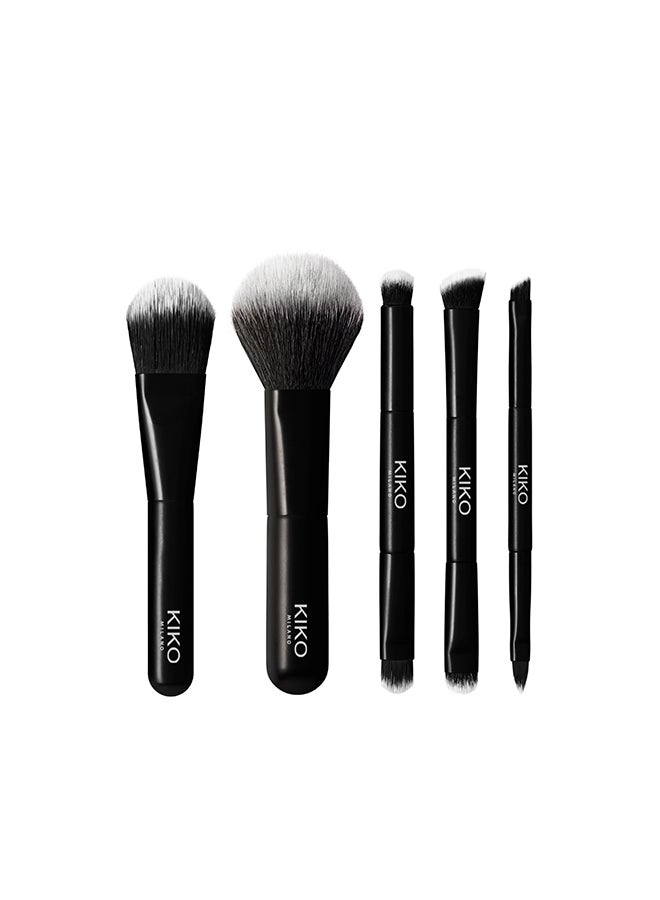 KIKO MILANO Travel Brush Set Black - Image 1