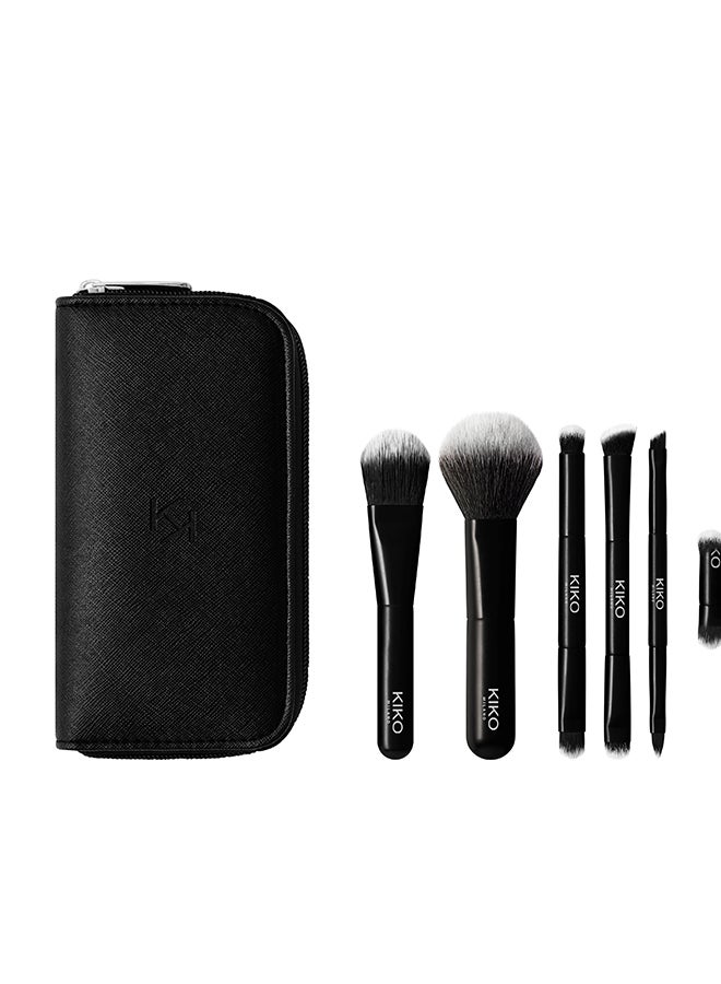 KIKO MILANO Travel Brush Set Black - Image 2