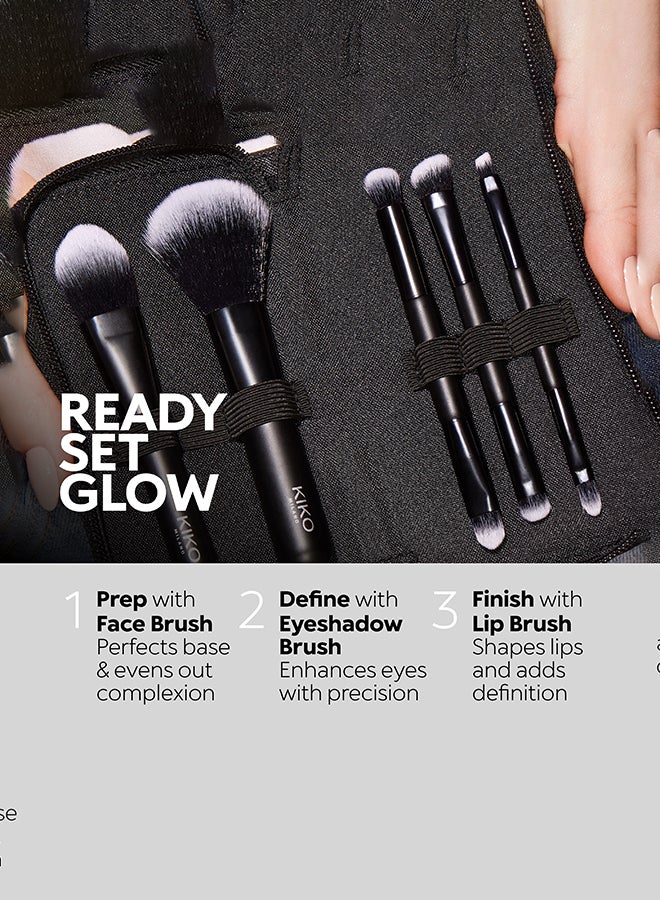 KIKO MILANO Travel Brush Set Black - Image 5