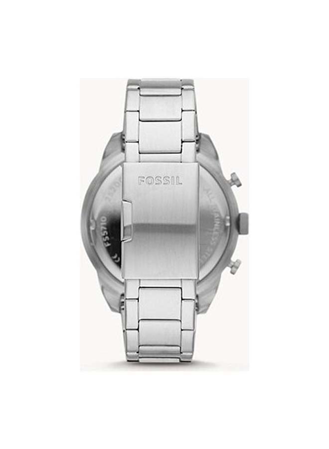FOSSIL Men's Bronson Round Shape Stainless Steel Chronograph Wrist Watch - Silver - FS5710 - Image 2