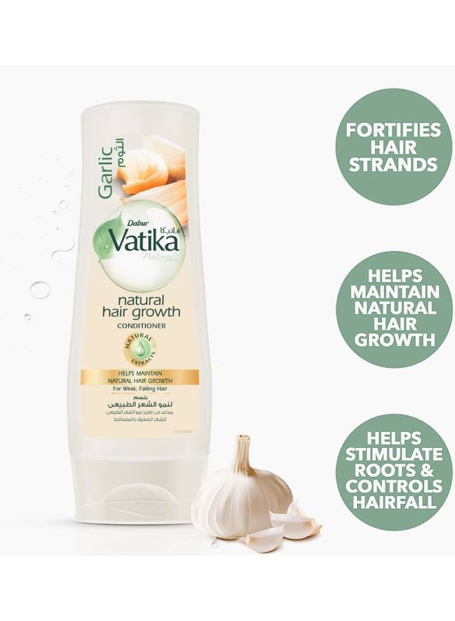 VATIKA - Naturals Garlic Conditioner | Natural Extracts Of Garlic | Promotes Hair Growth | For Weak, Falling Hair 360ml - Image 1