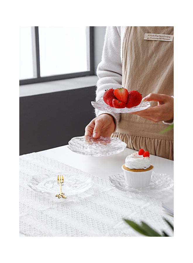 شور أطباق زجاجية من 4 قطع شفاف 15x2.7سم - Image 3