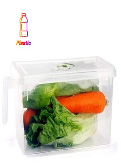 3-Piece Kitchen Storage Containers With Handle Clear 31x15x16.5cm