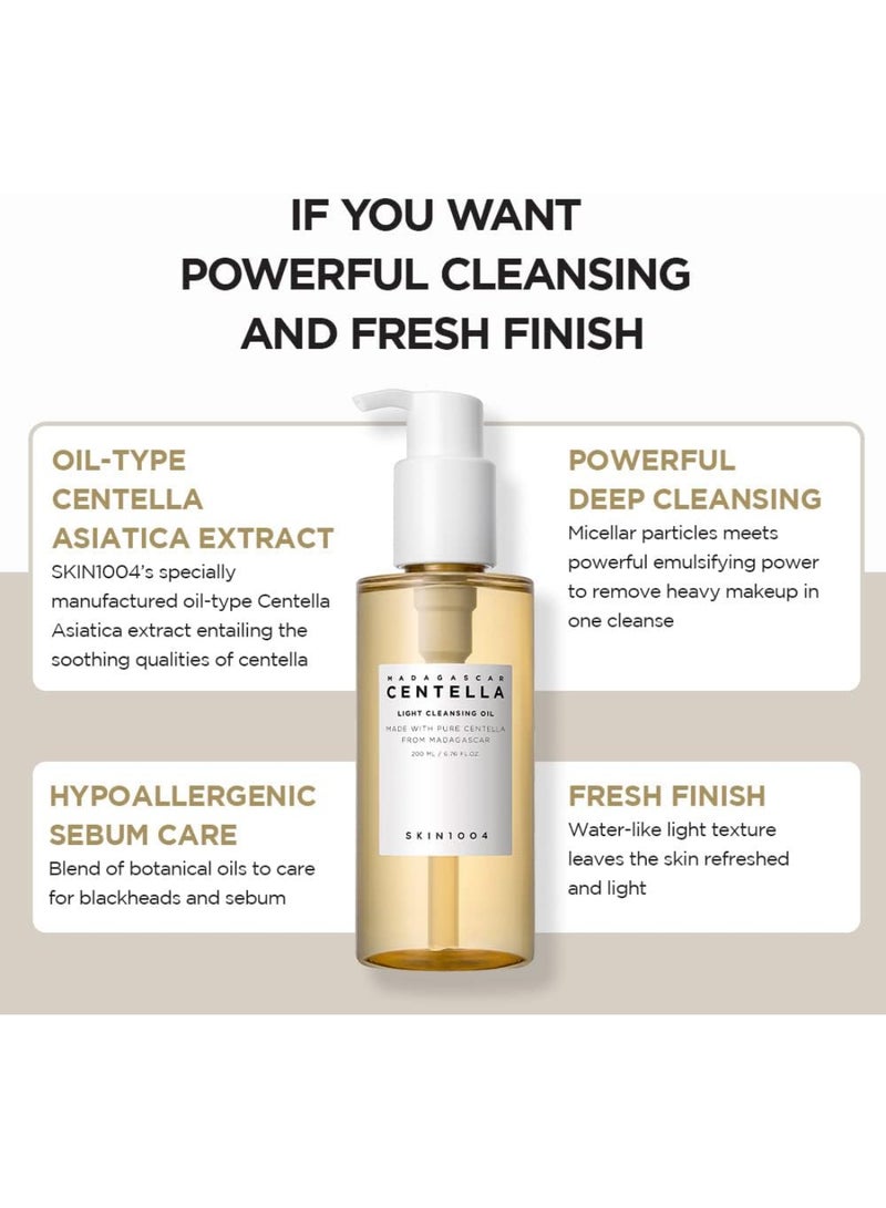 skin1004 Madagascar Centella Light Cleansing Oil Clear 200ml  - Image 3