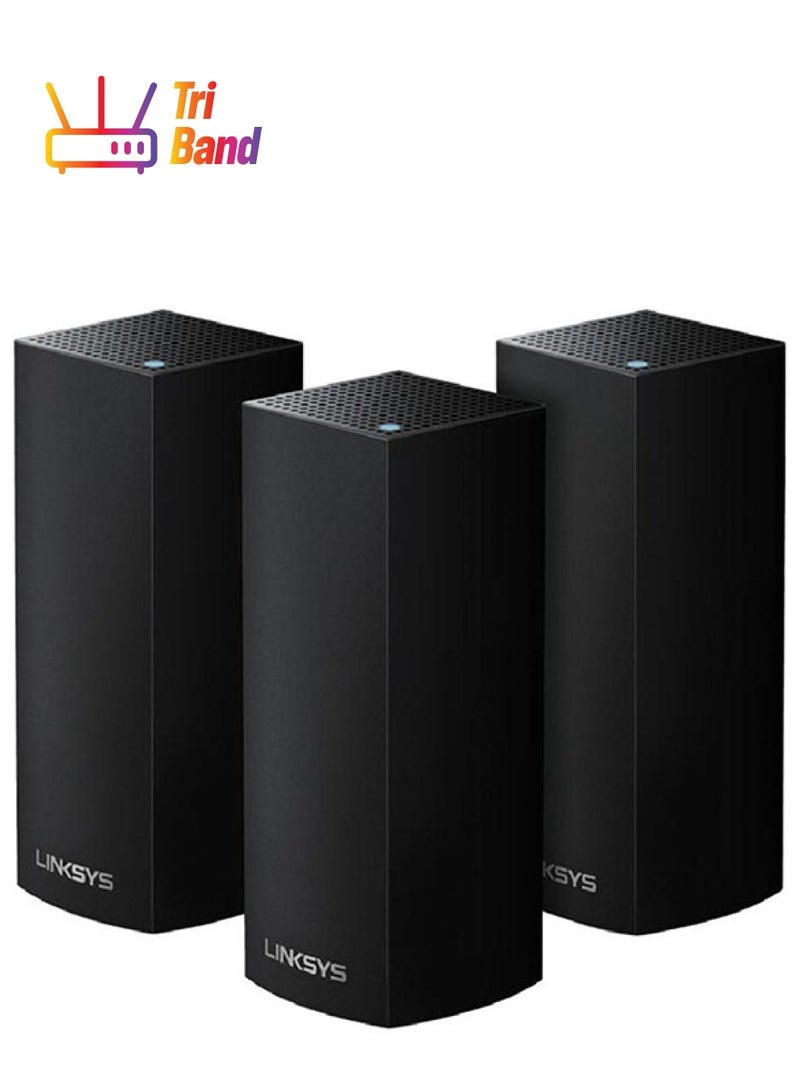 LINKSYS 3-Piece Velop Whole Home Mesh WiFi Router Black  - Image 1