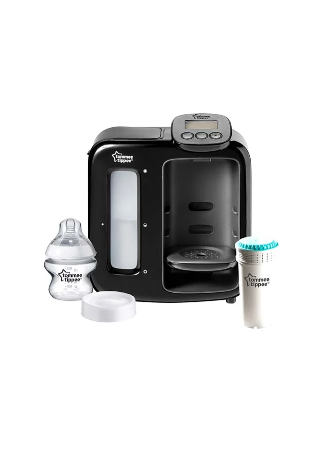 tommee tippee Perfect Prep Day And Night Machine Instant, Fast Baby Bottle Maker With Antibacterial Filter, Black