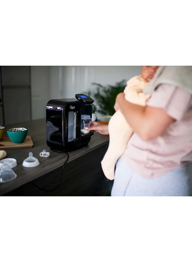 تومي تيبي optimal Prep Day and Night Machine Instant and Fast Baby Bottle Maker with Antibacterial Filter, Digital Display and Sleep-Friendly Features, Black