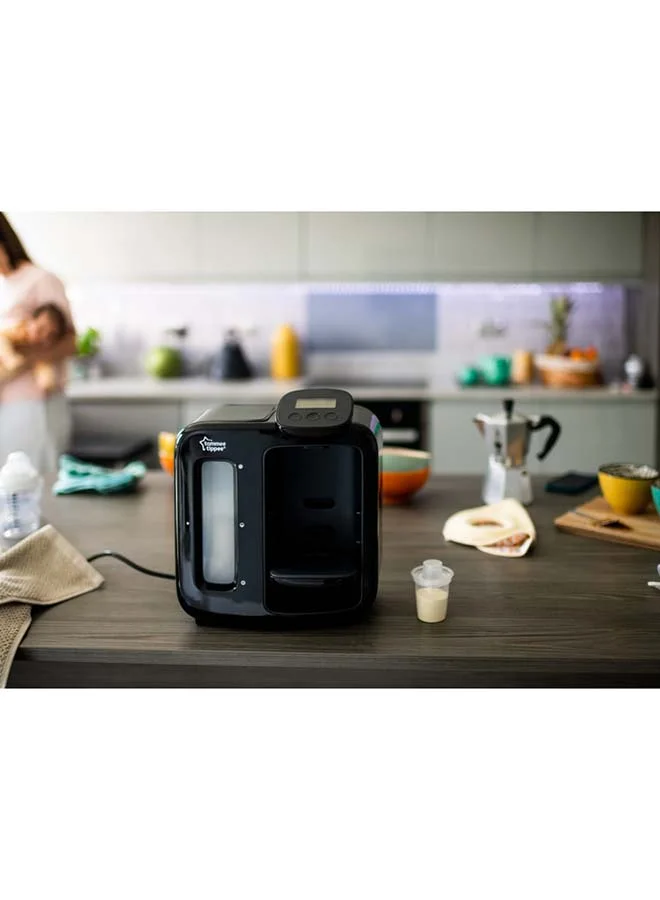 تومي تيبي optimal Prep Day and Night Machine Instant and Fast Baby Bottle Maker with Antibacterial Filter, Digital Display and Sleep-Friendly Features, Black