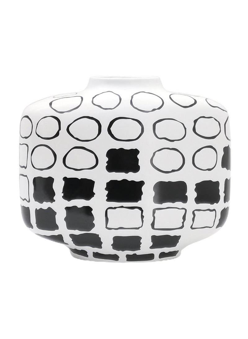 Switch Modern Design Ceramic Vase Unique Luxury Quality Material For The Perfect Stylish Home N13-001 White/Black 41 x 22.5 x 33.5cm - Image 1