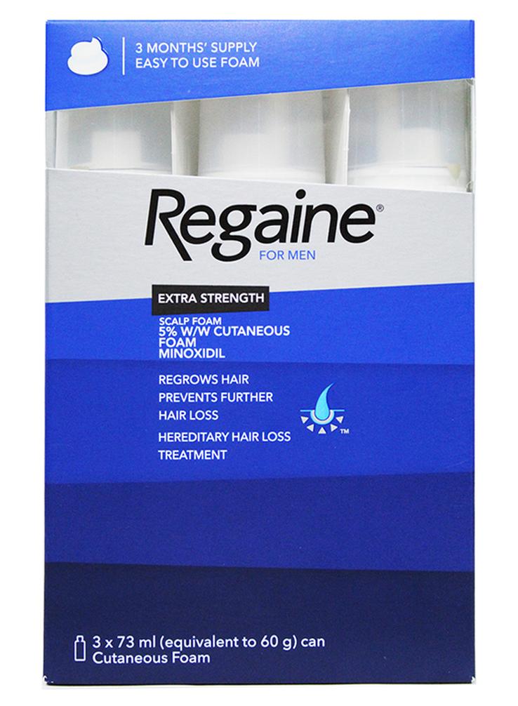 Regaine 3-Piece Minoxidil Hair Regrowth Treatment Foam Set White 3x73ml - Image 1