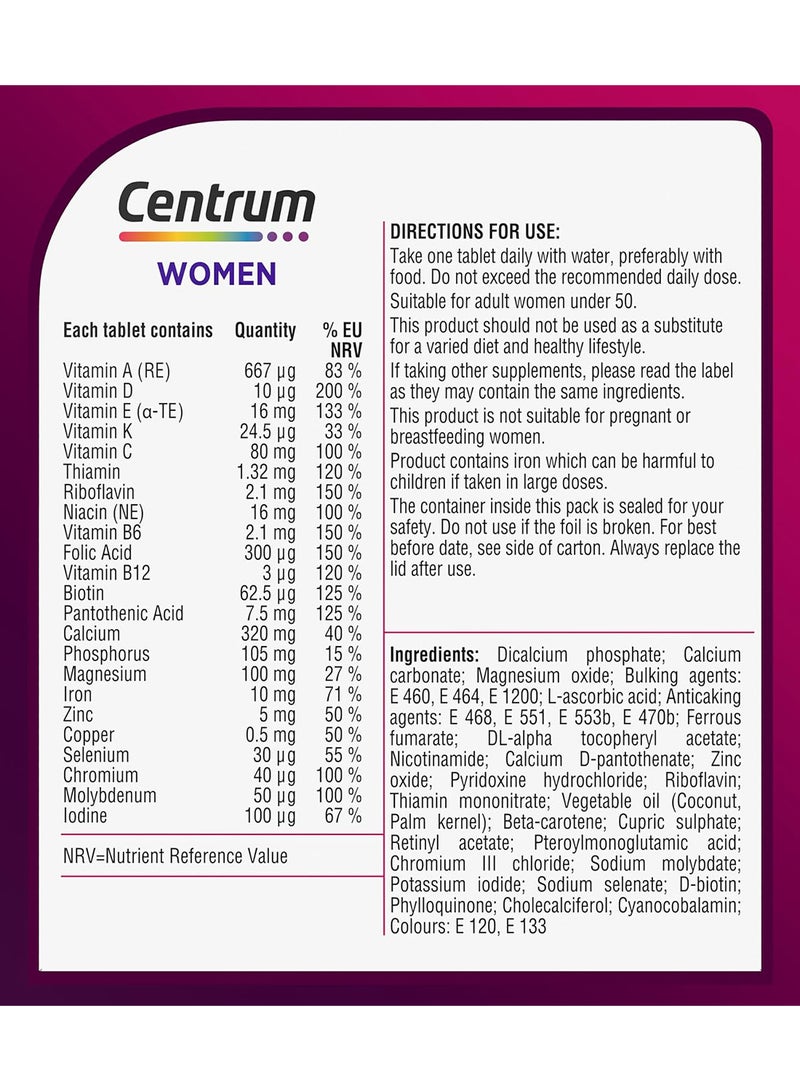 Centrum - Women Multivitamins And Minerals Supplement 60 Tablets - Image 1