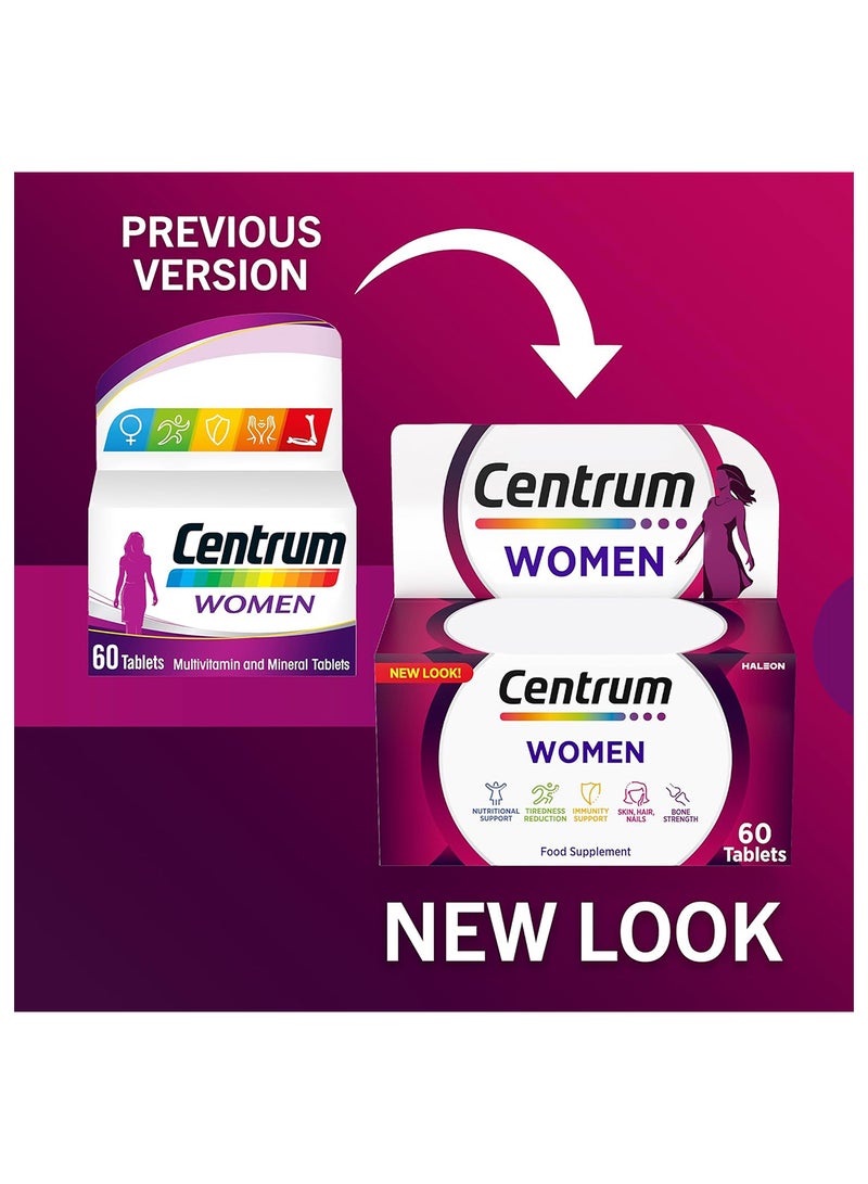 Centrum - Women Multivitamins And Minerals Supplement 60 Tablets - Image 1