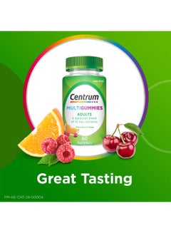 Centrum Multi Gummies Mixed Fruit Supplement 60 Pieces  - Image 5