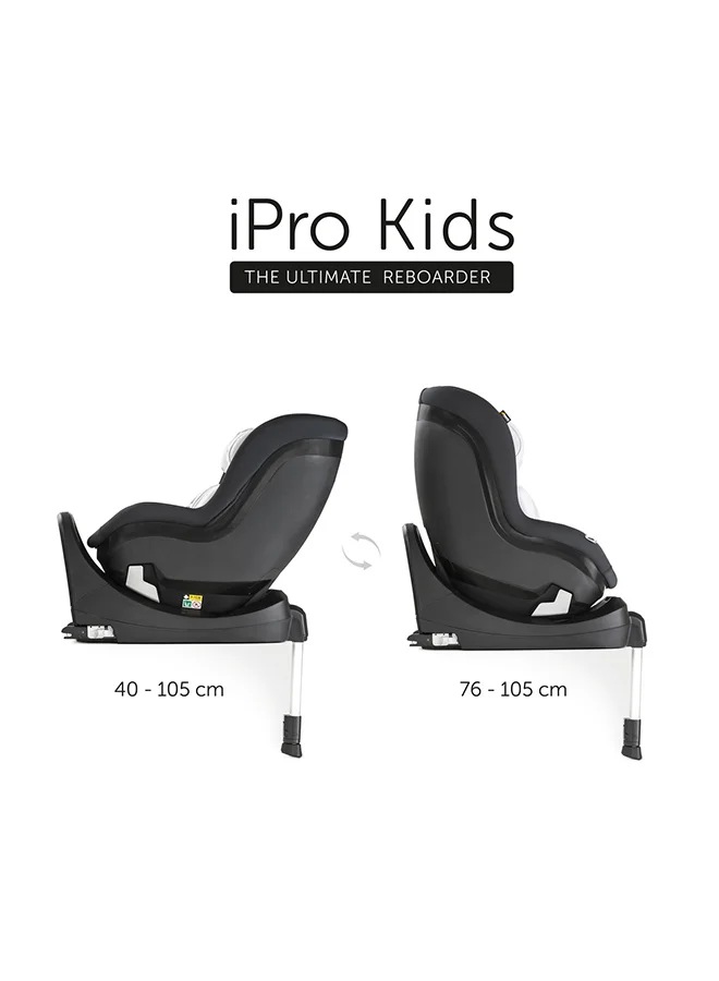 hauck Ipro Kids Set Car Seats, Plus Base, Isize, Rear - Facing From 40 - 105Cm Body Size, Forward - Facing From 76Cm Body Size, 0M To 4Y - Lunar