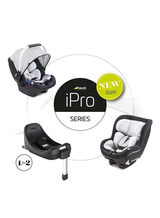 hauck Ipro Kids Set Car Seats, Plus Base, Isize, Rear - Facing From 40 - 105Cm Body Size, Forward - Facing From 76Cm Body Size, 0M To 4Y - Lunar
