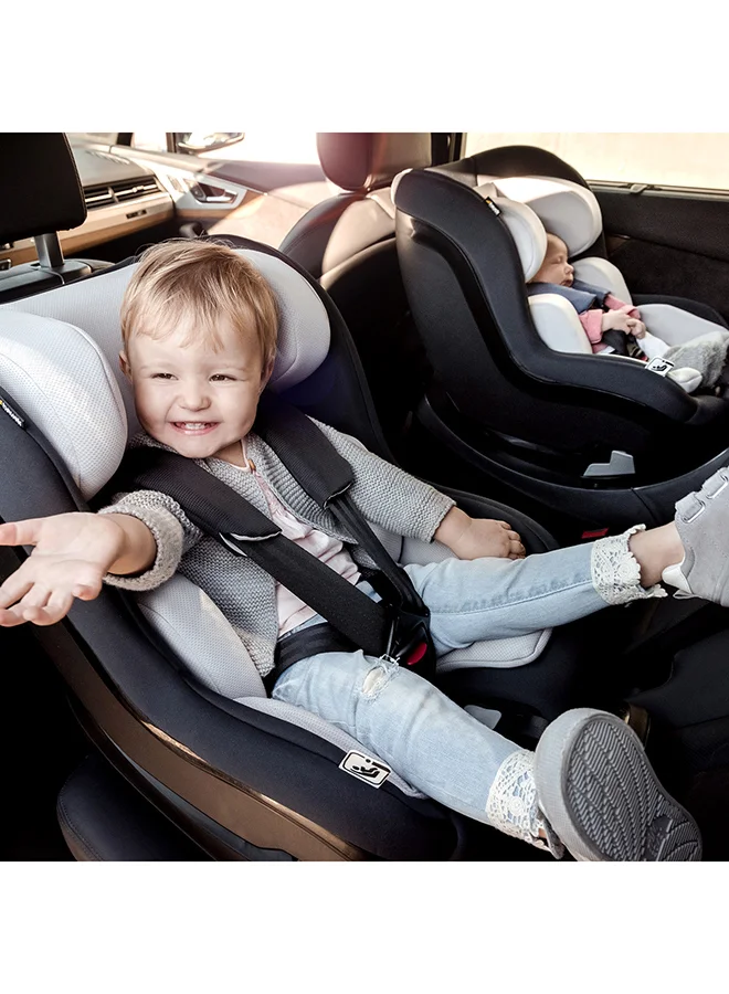 hauck Ipro Kids Set Car Seats, Plus Base, Isize, Rear - Facing From 40 - 105Cm Body Size, Forward - Facing From 76Cm Body Size, 0M To 4Y - Lunar