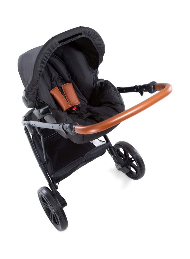 hauck Pushchair Travel System Pacific 3 Shop N Drive, 3 Wheeler, Pram Convertible To Reversible Seat, Infant Car Seat, Footmuff, Height Adjustable, Lightweight, Large Wheels, Black  - Image 5