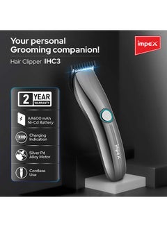 Impex Rechargeable Hair Trimmer Black 18cm  - Image 2
