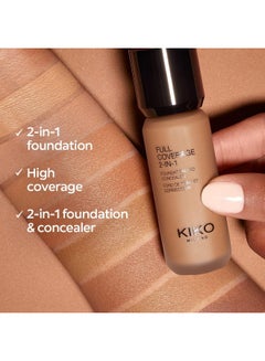 KIKO MILANO Full Coverage 2 In 1 Foundation & Concealer Neutral 80  - Image 3