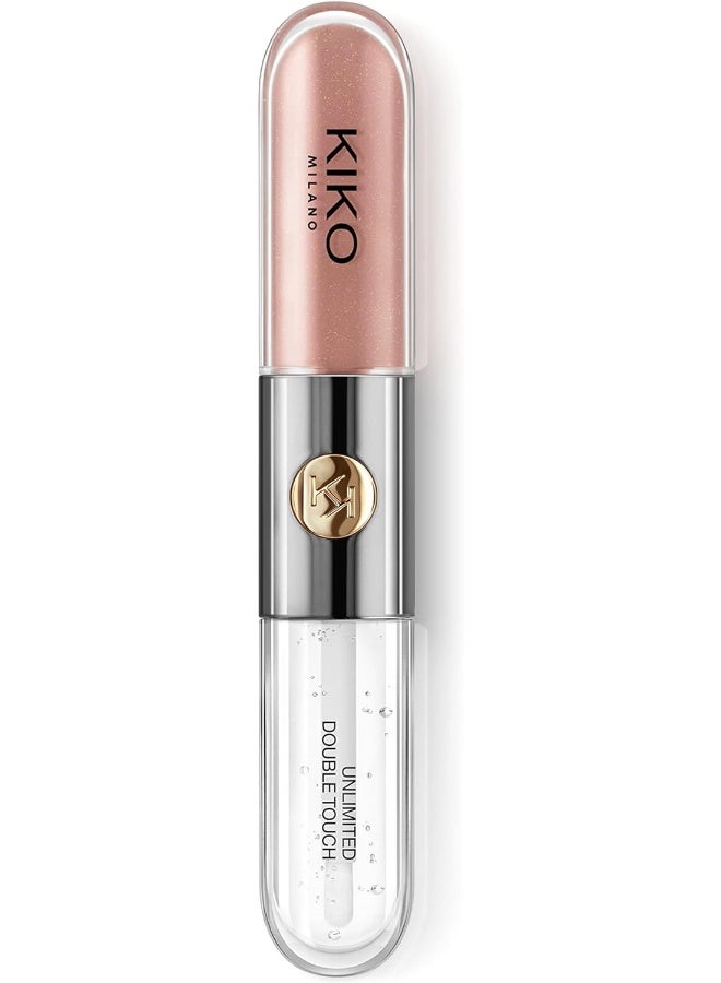 KIKO MILANO - Unlimited Double Touch Matte Lipstick 102 Satin Rosy Beige - Image 1