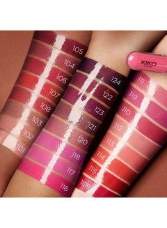 KIKO MILANO Unlimited Double Touch Matte Lipstick 102 Satin Rosy Beige  - Image 3