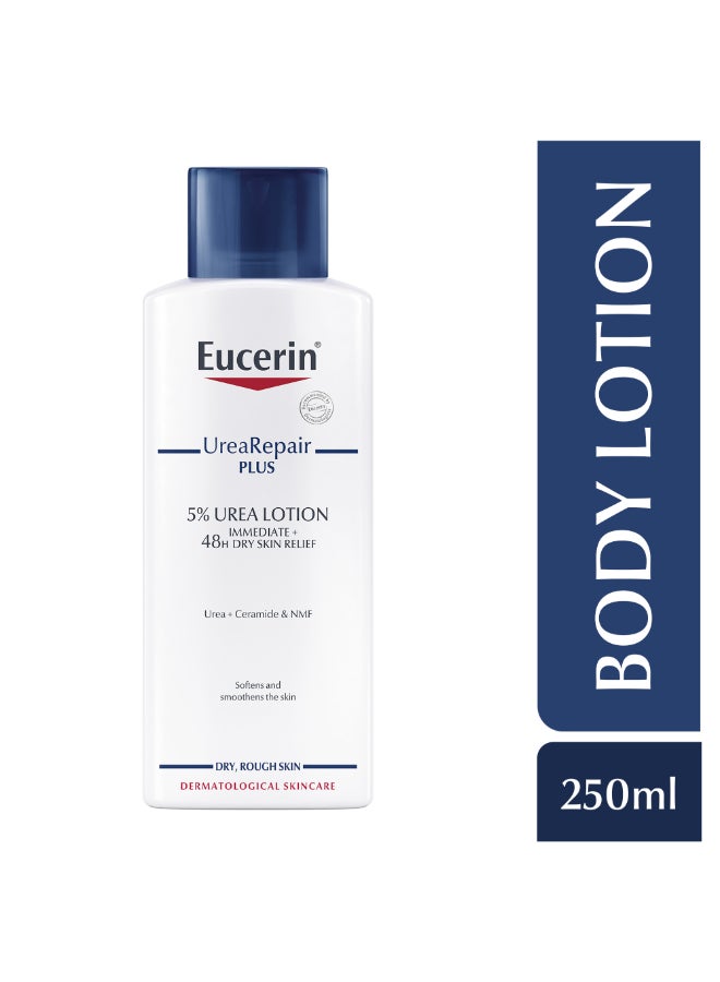 Eucerin Urearepair Plus 5% Urea Body Lotion With Ceramide, Immediate 48-Hour Relief For Dry Skin For Mature And Diabetic Skin Clear 250ml  - Image 1