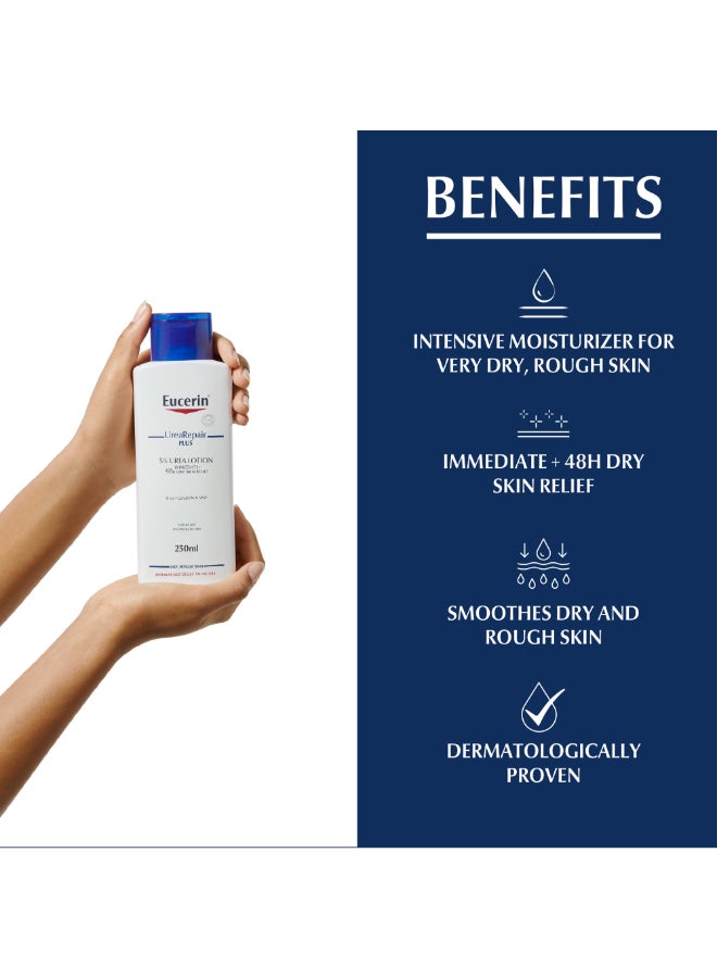 Eucerin Urearepair Plus 5% Urea Body Lotion With Ceramide, Immediate 48-Hour Relief For Dry Skin For Mature And Diabetic Skin Clear 250ml  - Image 5