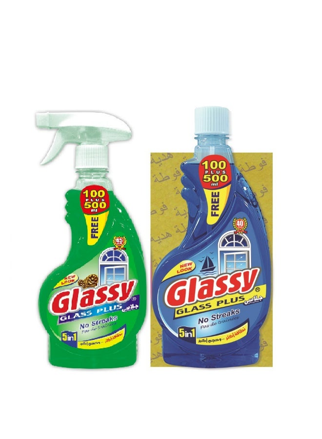 2 Pieces Glass Cleaner with Cleaning Cloth Multicolour 600ml - pnsku/N46559559A/45/_/1735560772/128fa6cf-11dd-4902-ba53-6f8de054e523