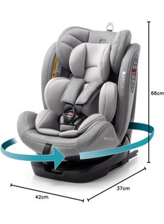 Revolta 360 Degree Rotating And Reclining Baby Car Seat, From Birth To 12 Years, From 0 - 36 Kg Group 0,1,2,3 - Grey Melange - pnsku/N46559913A/45/_/1734417409/fb26a5e5-3c5c-4354-abf9-ea93198e4043