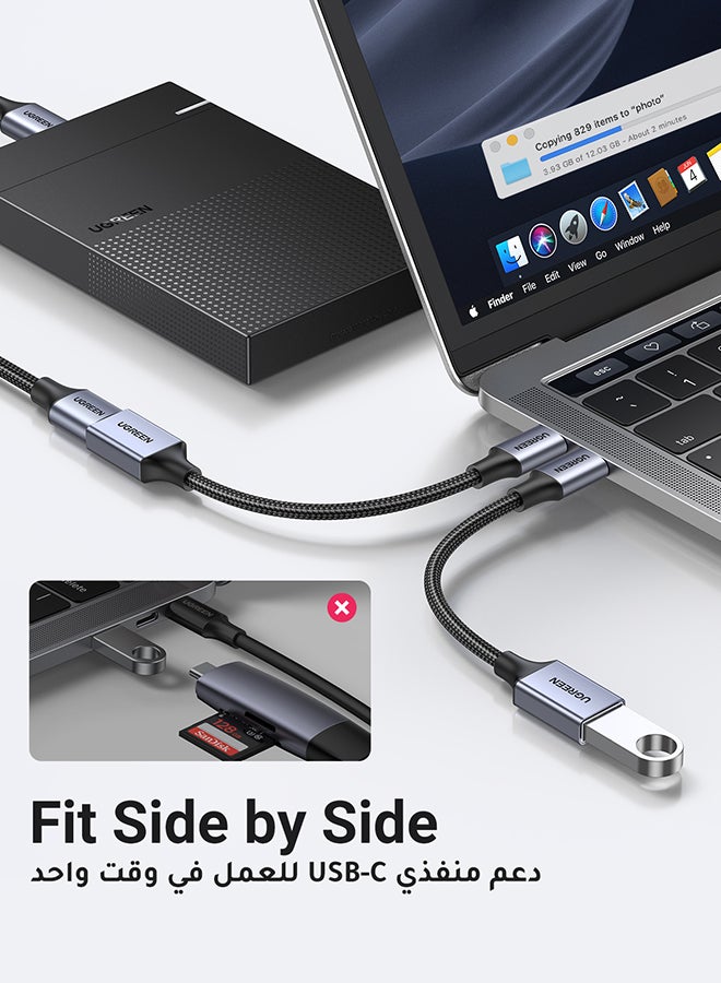 محول من منفذ USB C 3.1 ذكر إلى منفذ USB 3.0 أنثى بسرعة 5 ميجابت في الثانية ومتوافق مع أجهزة ماك بوك برو إصدار 2018/ 2017 وآي باد برو إصدار 2020/ 2018 وجالاكسي نوت 20 ألترا وأجهزة اللابتوب والشواحن أسود - pnsku/N46563932A/45/_/1713689533/d8abecff-ed43-41b8-8187-b13674aa7ac3