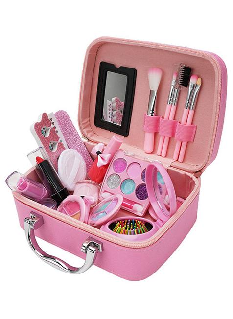 Makeup Kit With Storage Case Pink Color Portable, Durable And Washable - Image 1