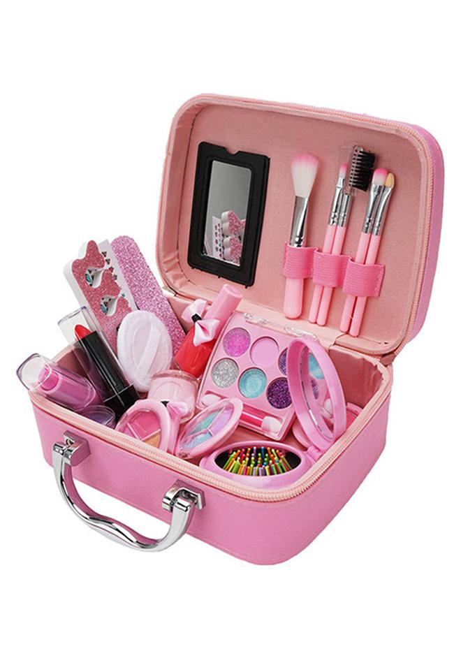 Makeup Kit With Storage Case Pink Color Portable, Durable And Washable - Image 1