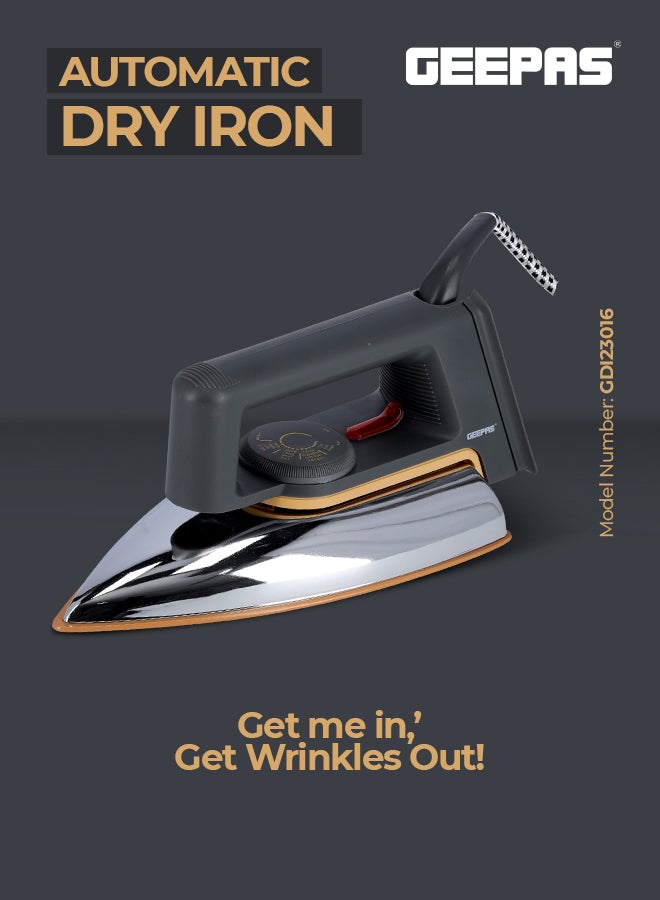 Dry Iron - Non-Stick Coating Plate & Adjustable Thermostat Control | Indicator Light | Perfect for All Types Of Clothes | 2 Years Warranty 1200 W GDI23016 Multicolour - pnsku/N46569382A/45/_/1718704657/57d920d2-c14c-427b-bf5a-3d2e7fec0d50