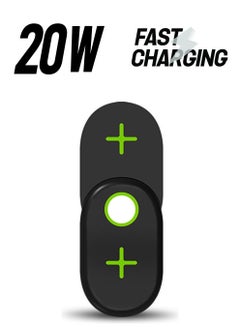 Goui 20000 mAh Double-Qi Charging Pad (10W + 10W) – Fast, Efficient Wireless Charging with Dual Support for Qi Technology - Black  - Image 1