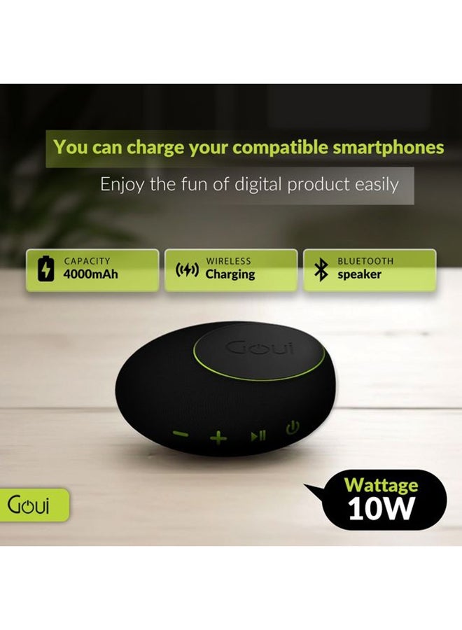 Goui - SAMBI Speaker+ QI 10W+ Power Bank 4000 mAh Black - Image 1